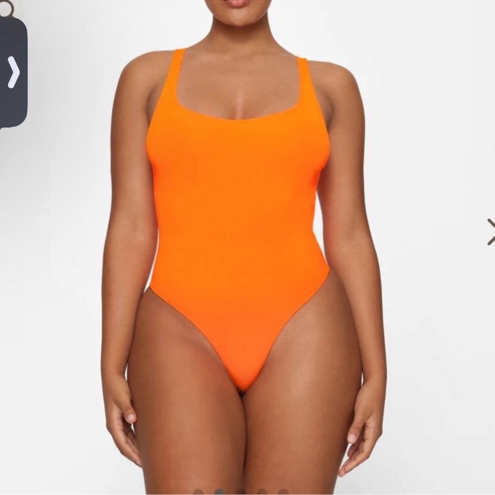 SKIMS Orange Bodysuit Top